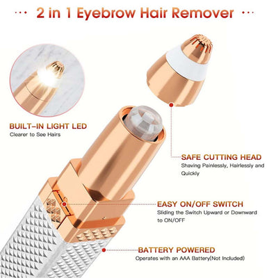 2 In 1 Facial And Eyebrow Hair Remover