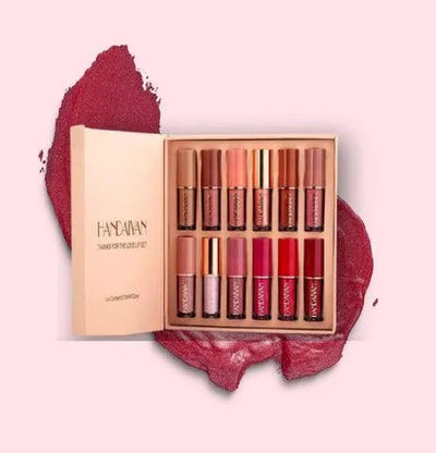 Handaiyan 12-Piece Lip Gloss & Matte Lipstick Set – Versatile Lip Color Collection