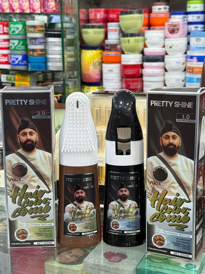PRETTY SHINE HAIR COLOR COMB 300ML BLACK / BROWN